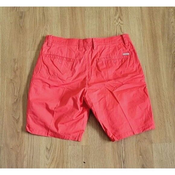 ARMANI EXCHANGE Men's 9" Short Solid Stretch Twill Bemuda Orange Size 32 - Picture 4 of 9